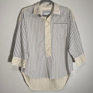 Sundance Striped Collared Blouse